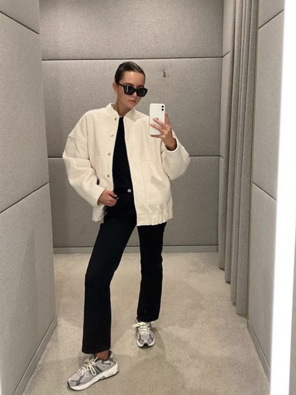 Zara - Boucle Bomber Jacket
